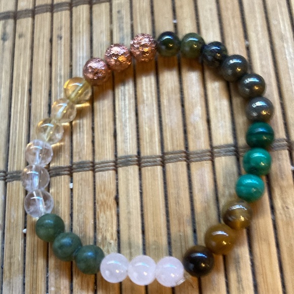 Earth Tone Colors in this Beaded Anklet. - Picture 7 of 10